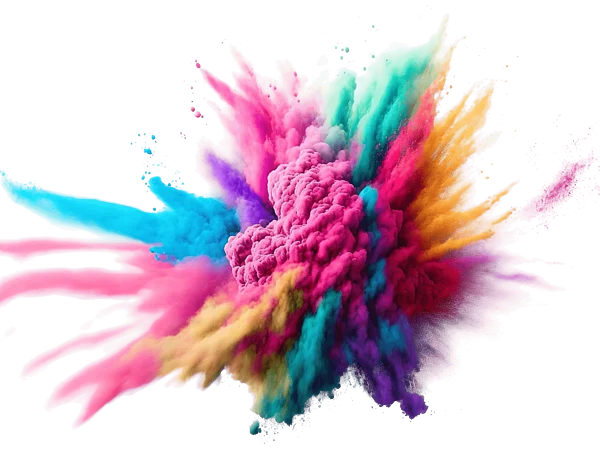 explodierende Farben